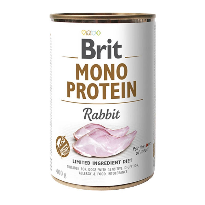 Brit Mono Protein rabbit консервированный корм для собак с кроликом 400г
Brit Mono Protein rabbit консервированный корм для собак с кроликом 400г