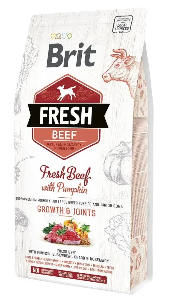 Brit Fresh (Брит Фрэш) BEEF & PUMPKIN PUPPY LARGE Корм для щенков крупных пород с говядиной и тыквой, 12кг
Brit Fresh (Брит Фрэш) BEEF & PUMPKIN PUPPY LARGE Корм для щенков крупных пород с говядиной и тыквой, 12кг