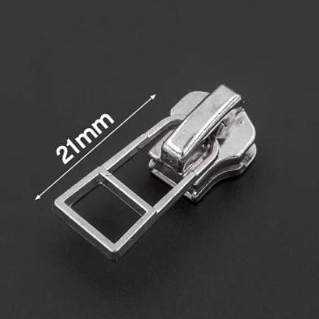 Бегунок №5 на металлическую молнию с фиксатором, никель 
Бегунок №5 на металлическую молнию с фиксатором, никель