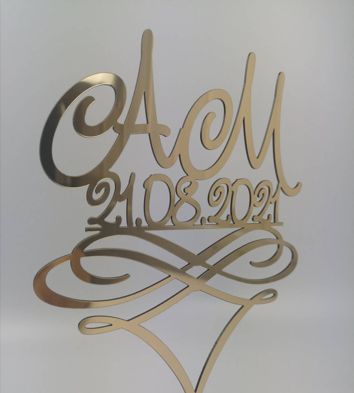 Зеркальные Свадебные топпера Топпера с инициалами молодожен!! А&М + дата
Зеркальные Свадебные топпера Топпера с инициалами молодожен!! А&М + дата