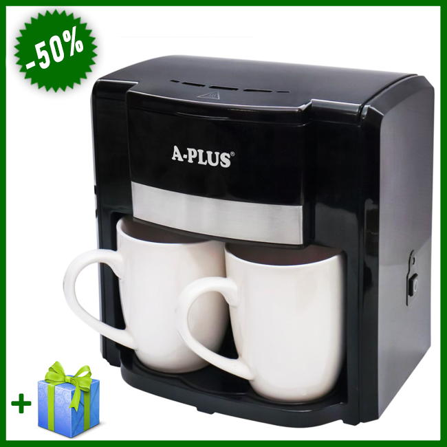 Кофеварка A-PLUS 500 Вт на 2 чашки, компактная кофемашина для приготовления кофе дома и офисе
Кофеварка A-PLUS 500 Вт на 2 чашки, компактная кофемашина для приготовления кофе дома и офисе