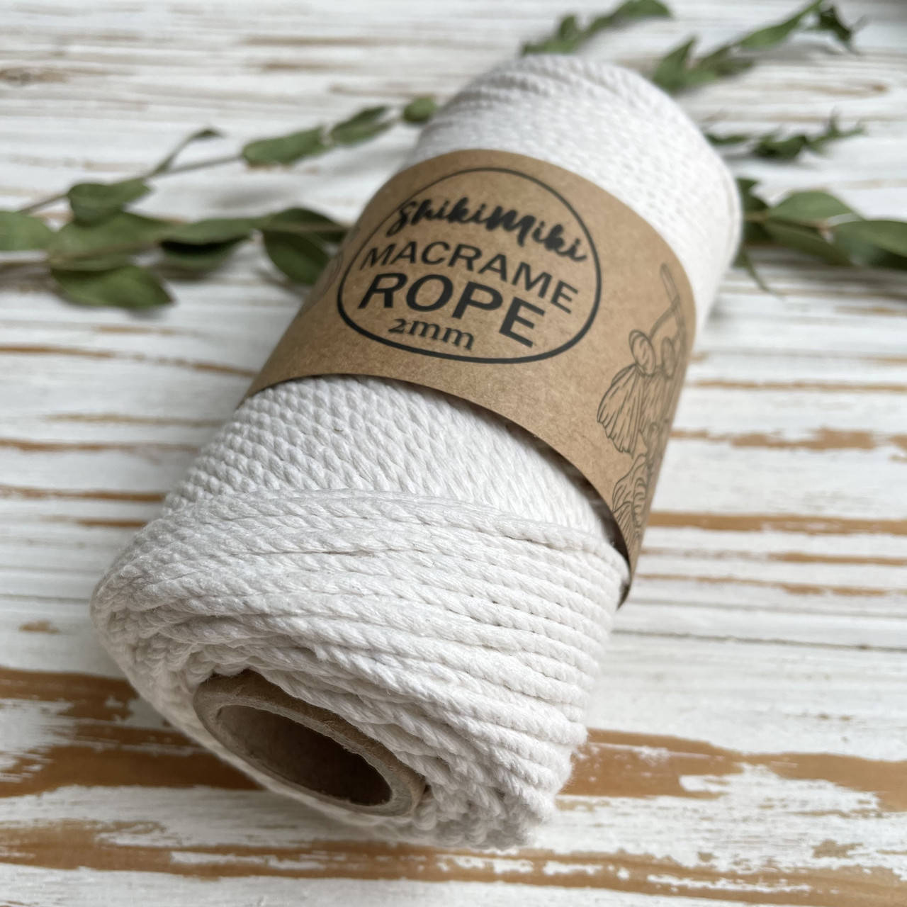 Эко шнур Macrame Rope 2 mm, цвет Пломбир 
Эко шнур Macrame Rope 2 mm, цвет Пломбир