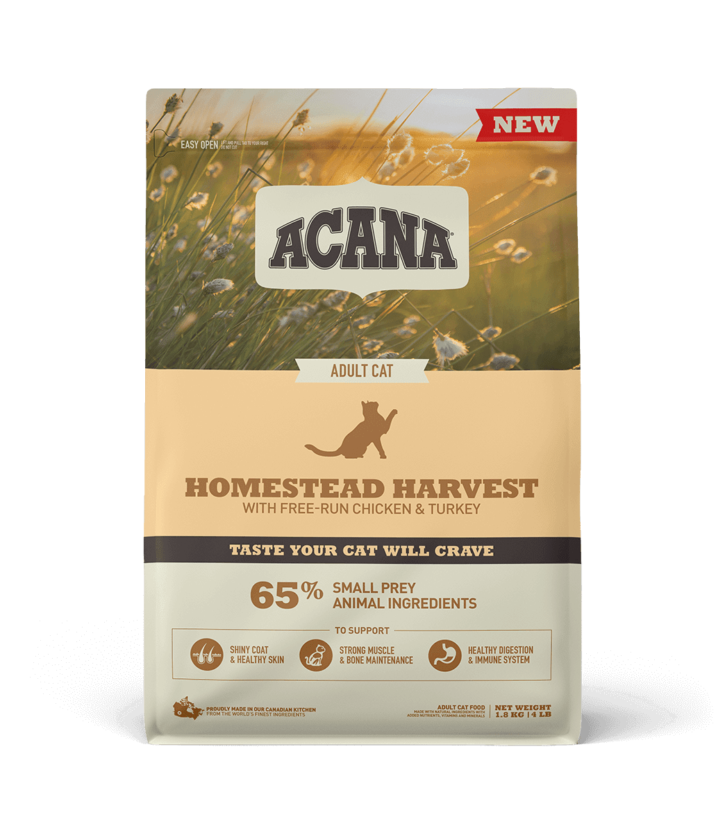 Acana Homestead Harvest (Акана Хомстед Харвест) - сухой корм для кошек (курица/индейка) 4.5 кг
Acana Homestead Harvest (Акана Хомстед Харвест) - сухой корм для кошек (курица/индейка) 4.5 кг