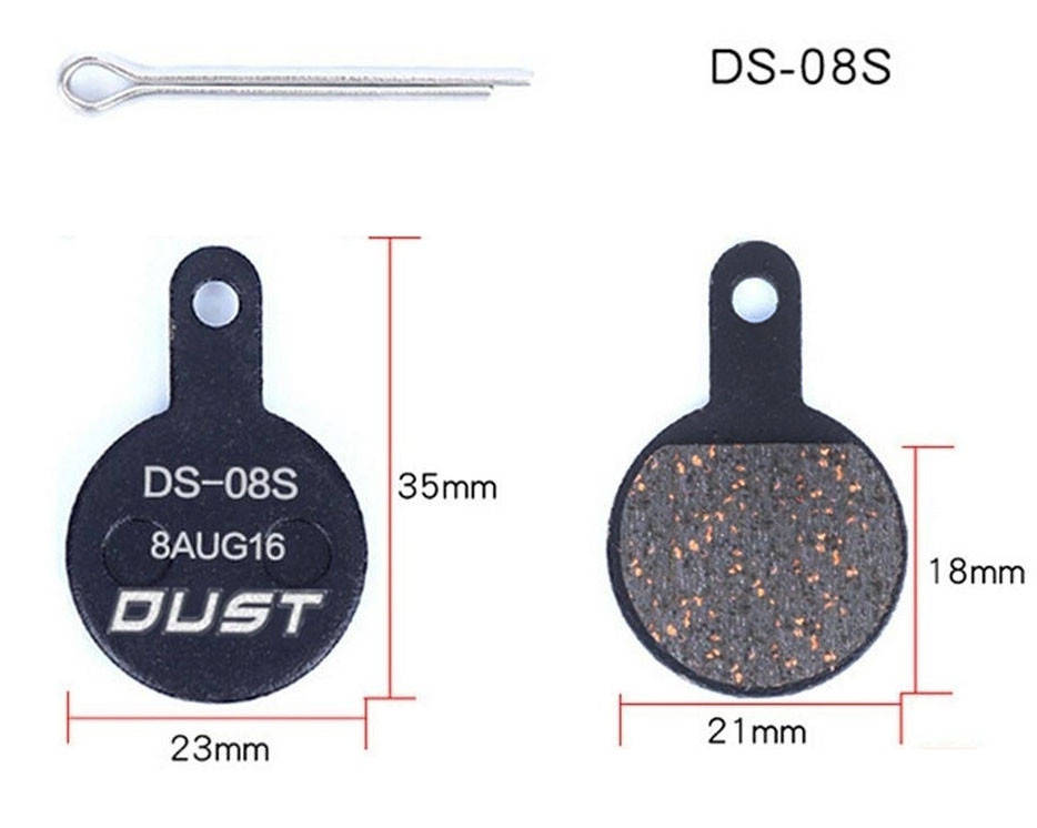 Тормозные колодки дисковые для велосипеда, DUST DS-08S (TEKTRO IOX, Lyra, Novella), полуметалл
Тормозные колодки дисковые для велосипеда, DUST DS-08S (TEKTRO IOX, Lyra, Novella), полуметалл