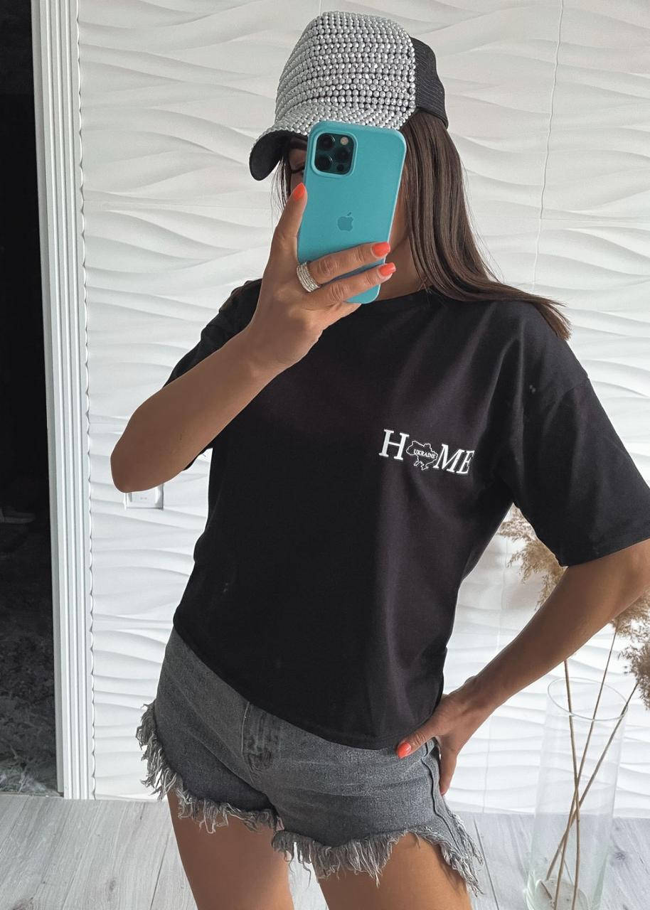 Футболка женская с накатом надпись *HOME* кулир 42-44; 46-48 "BONJOUR" от прямого поставщика, Черный
Футболка женская с накатом надпись *HOME* кулир 42-44; 46-48 "BONJOUR" от прямого поставщика, Черный