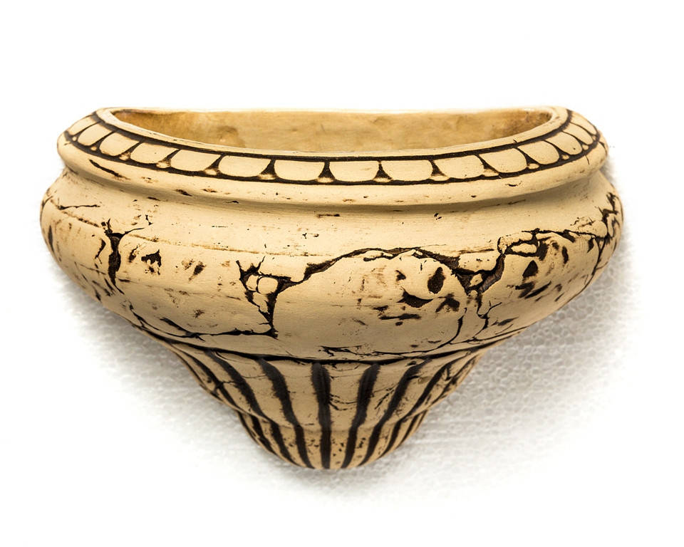 Вазон настенный керамический для растений №1 29*20 см, Бежевый 
Вазон настенный керамический для растений №1 29*20 см, Бежевый