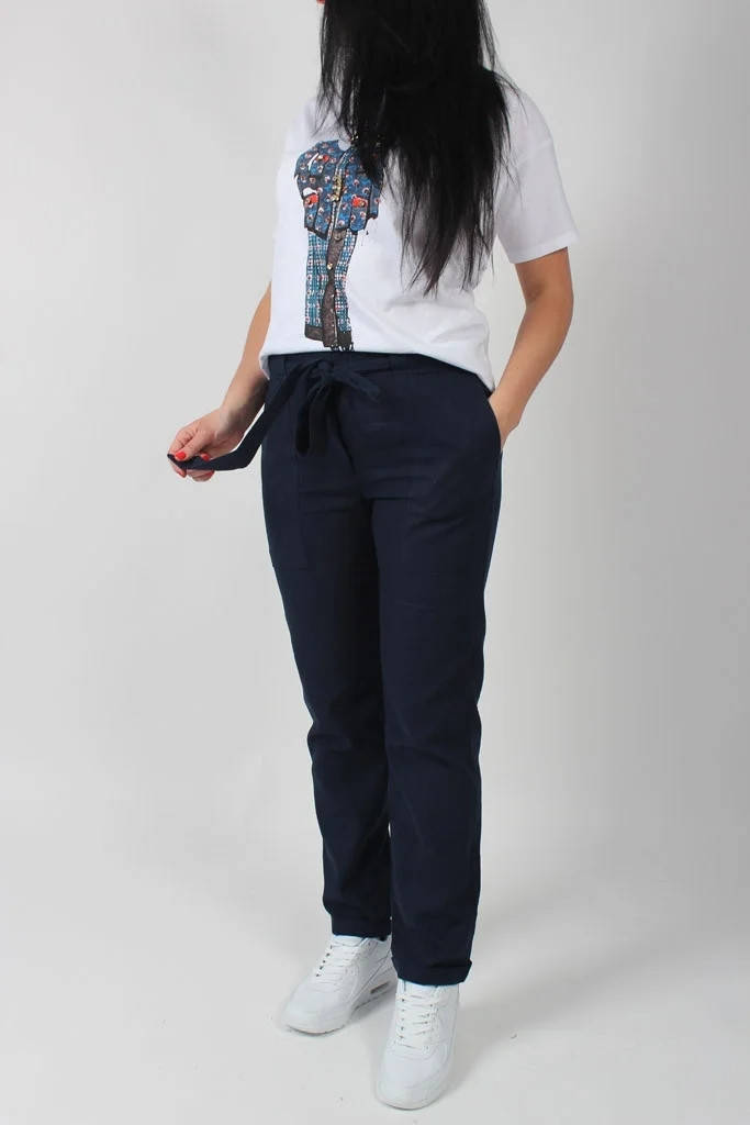 Брюки женские льняные 385синие, Синий
Брюки женские льняные 385синие, Синий