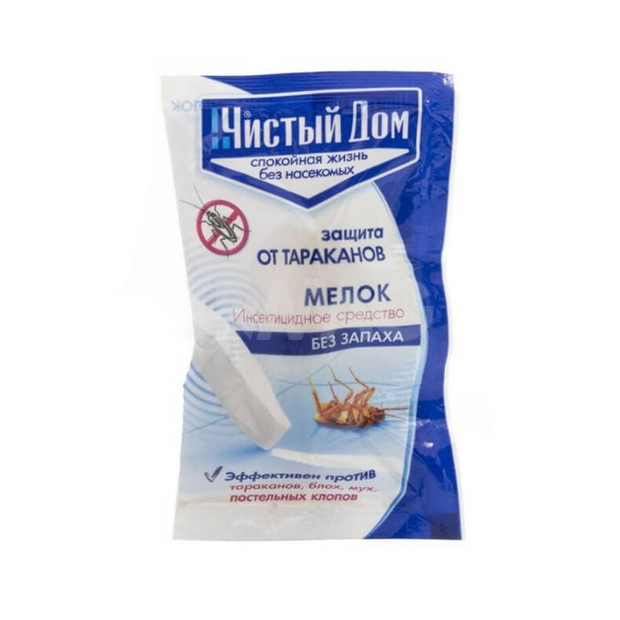 Инсектицидный мелок карандаш от тараканов и других насекомых Чистый Дом, 20 гр НПО ТПК Техноэкспорт
Инсектицидный мелок карандаш от тараканов и других насекомых Чистый Дом, 20 гр НПО ТПК Техноэкспорт