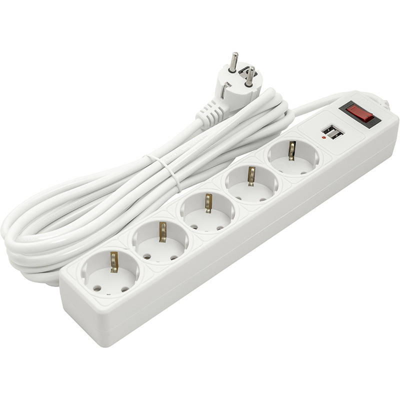 Сетевой фильтр PowerPlant 5 м, 3x1.5мм2, 10А, 5 розеток, 2xUSB 2.1A, евростандарт (JY-1056U/5)
Сетевой фильтр PowerPlant 5 м, 3x1.5мм2, 10А, 5 розеток, 2xUSB 2.1A, евростандарт (JY-1056U/5)