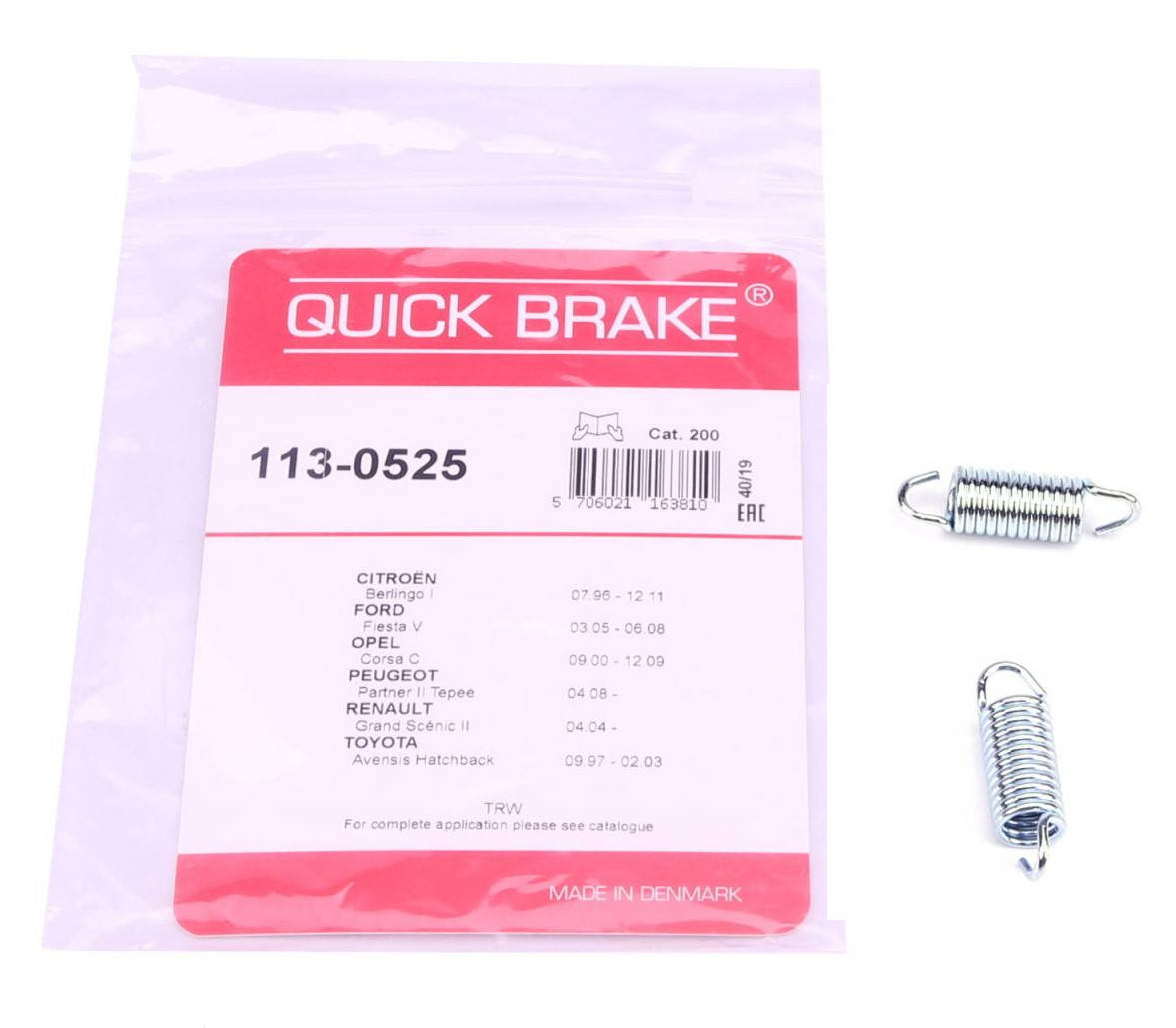 Пружины суппорта заднего (комплект L+R) Renault Megane II/III, SCENIC II, GRAND SCENIC II, 2002- QUICK BRAKE
Пружины суппорта заднего (комплект L+R) Renault Megane II/III, SCENIC II, GRAND SCENIC II, 2002- QUICK BRAKE