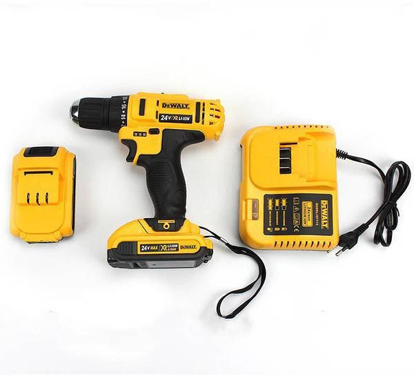 Шуруповерт аккумуляторный DeWALT (24V/5A) дрель, шуруповерт набор инструментов, электродрель, Черный
Шуруповерт аккумуляторный DeWALT (24V/5A) дрель, шуруповерт набор инструментов, электродрель, Черный