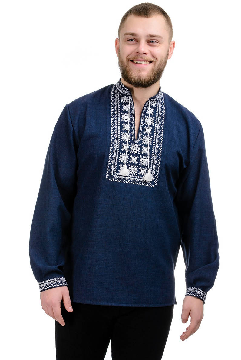 Мужская сорочка-вышиванка Орнамент - темно-синяя
Мужская сорочка-вышиванка Орнамент - темно-синяя