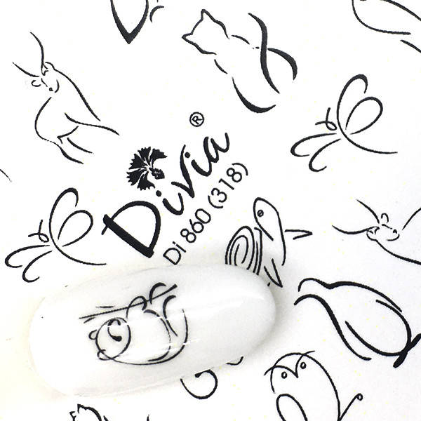 Divia Наклейки Слайдер-дизайн Di860 №318 
Divia Наклейки Слайдер-дизайн Di860 №318