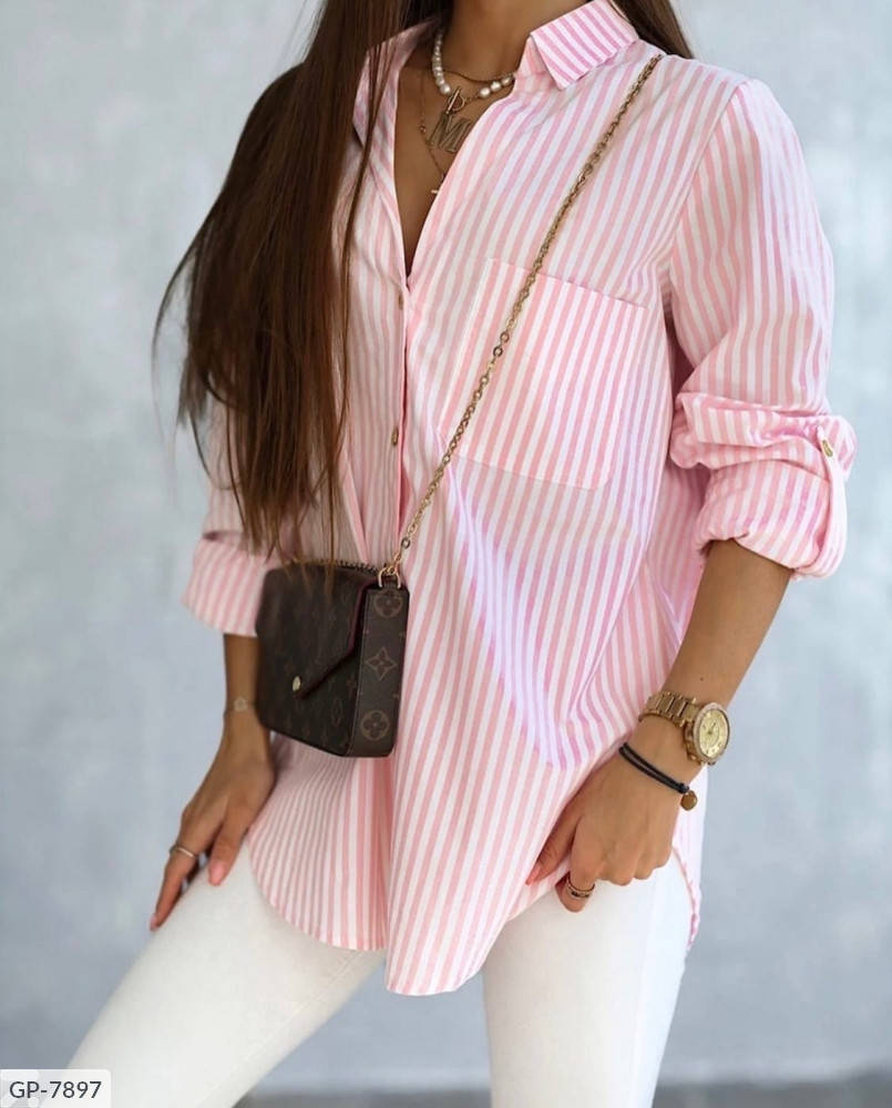 Рубашка женская в полоску, женская летняя рубашка Коттон в полоску 42-44 , 46-48, Розовый
Рубашка женская в полоску, женская летняя рубашка Коттон в полоску 42-44 , 46-48, Розовый