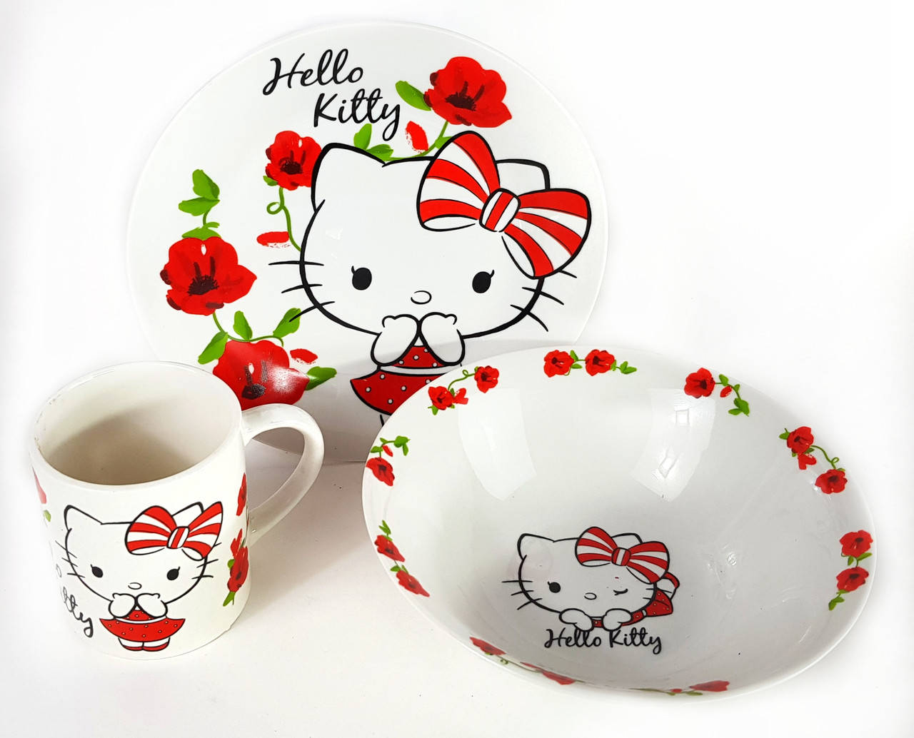Детский набор керамической посуды для кормления Хелло Китти (Hello Kitty) 3 предмета
Детский набор керамической посуды для кормления Хелло Китти (Hello Kitty) 3 предмета