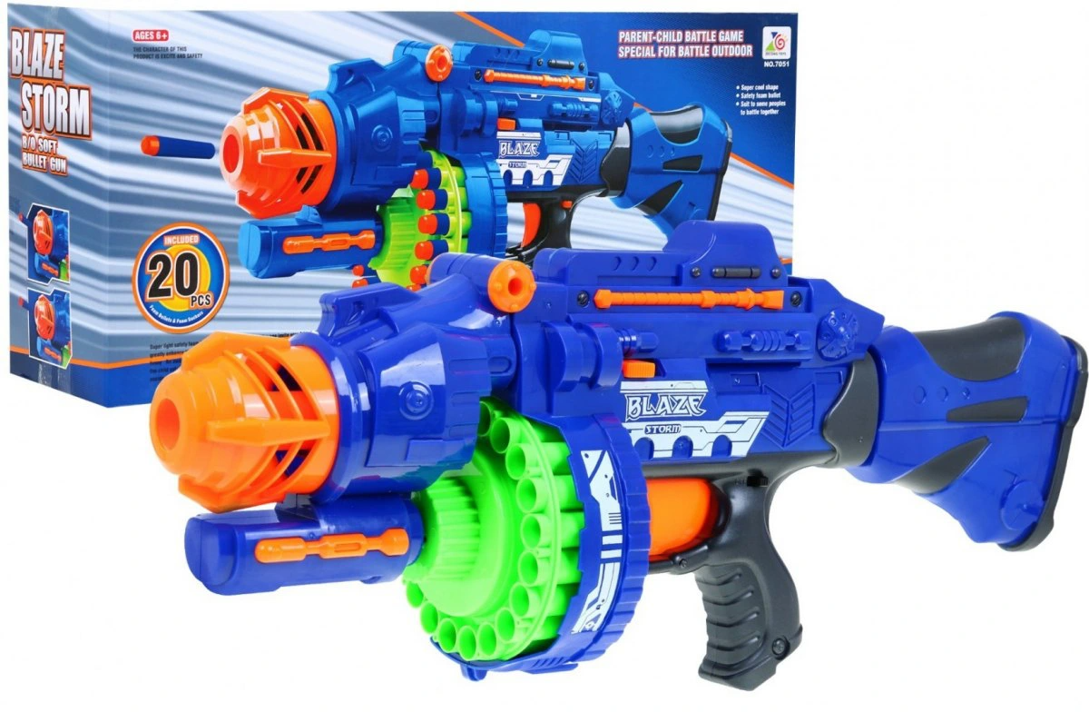 Автомат бластер "Blaze Storm" с мягкими пулями 40шт. на батарейках Nerf Нерф, Синий
Автомат бластер "Blaze Storm" с мягкими пулями 40шт. на батарейках Nerf Нерф, Синий