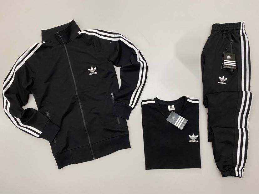 Спортивный костюм мужской Adidas весна-осень комплект кофта+штаны+футболка 3в1 черный Турция. Живое фото
Спортивный костюм мужской Adidas весна-осень комплект кофта+штаны+футболка 3в1 черный Турция. Живое фото