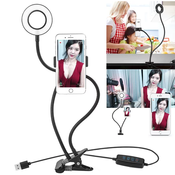 Кольцевая лампа Набор блогера Lemex Professional Streaming 3 В 1 гибкий штатив с LED подсветкой 12Вт AVK
Кольцевая лампа Набор блогера Lemex Professional Streaming 3 В 1 гибкий штатив с LED подсветкой 12Вт AVK