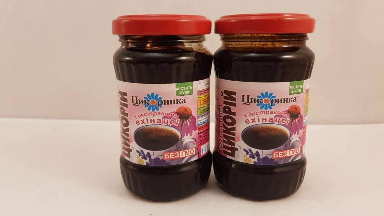 Упаковка растворимого Цикория с экстрактом эхинацеи Цикоринка в стеклянной банке 400г
Упаковка растворимого Цикория с экстрактом эхинацеи Цикоринка в стеклянной банке 400г