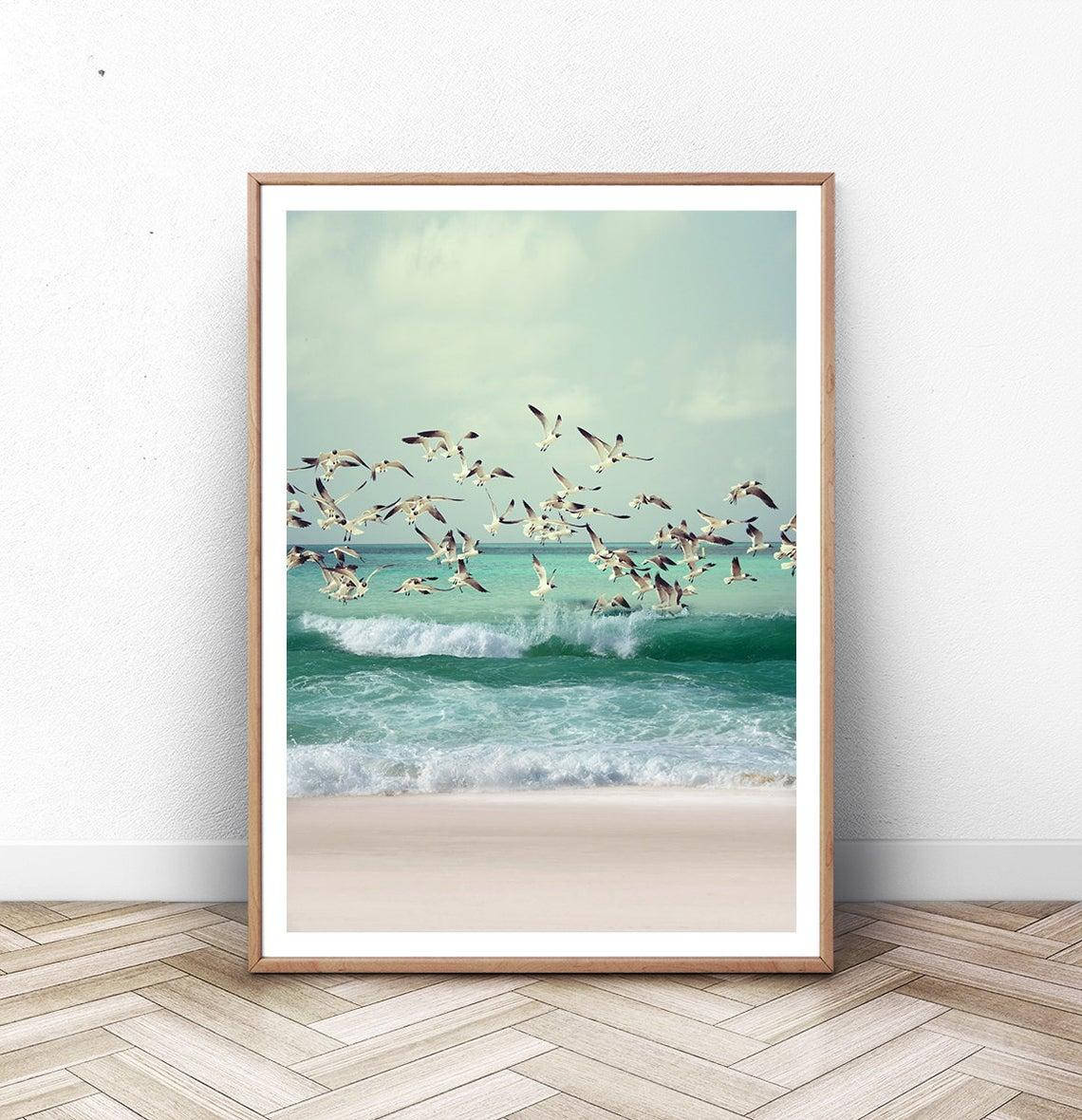 Постер на стену Beach Seagulls Ocean формат А3 
Постер на стену Beach Seagulls Ocean формат А3