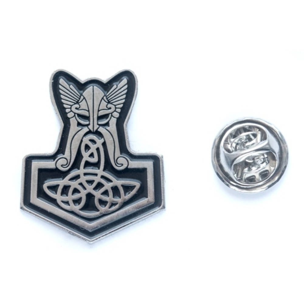 Пин (значок) фигурный Молот Тора с Трикветром 
Пин (значок) фигурный Молот Тора с Трикветром