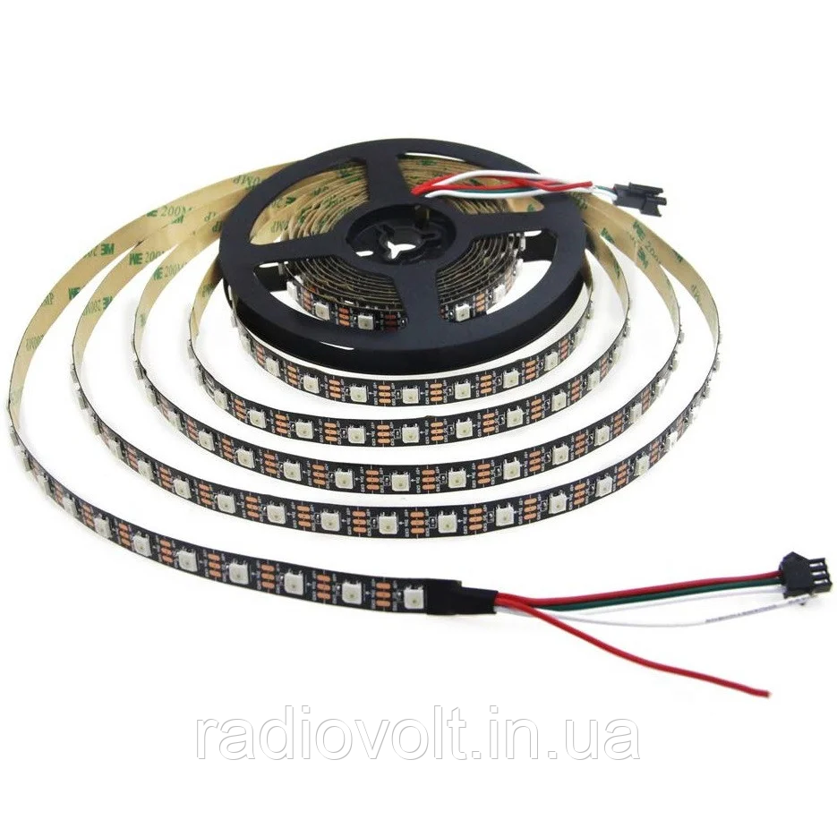 Адресная WS2812 RGB Светодиодная пиксельная LED Лента SMD5050 IP20 60/метр Черная подложка
Адресная WS2812 RGB Светодиодная пиксельная LED Лента SMD5050 IP20 60/метр Черная подложка