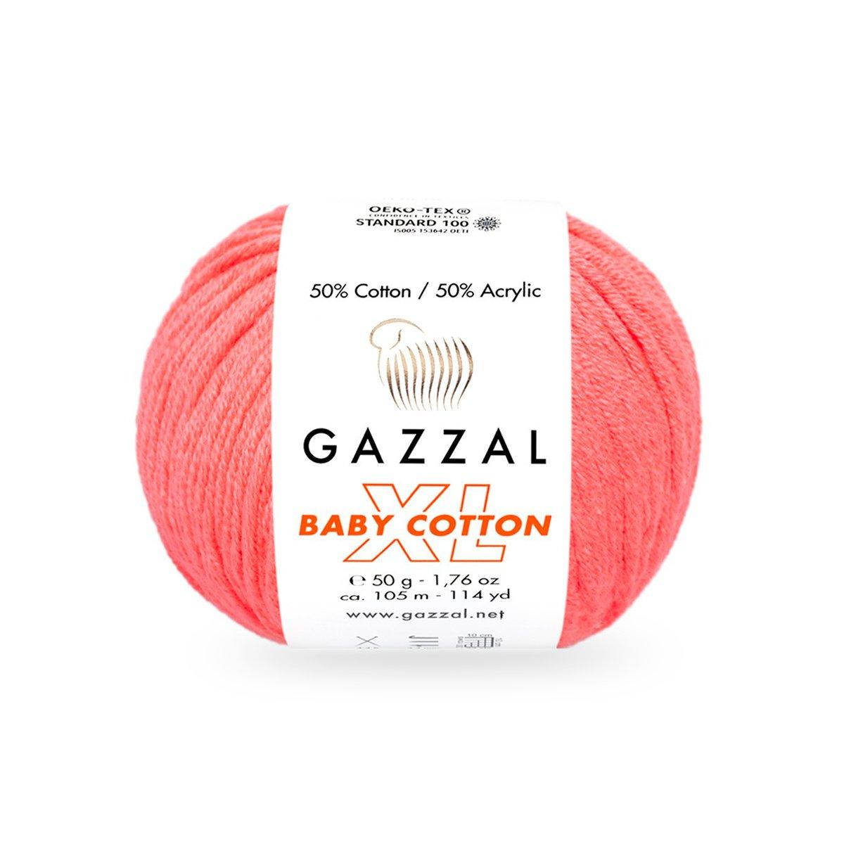 Gazzal Baby Cotton XL (Газзал Беби Котон ХЛ) № 3460 коралловый неон (Пряжа с хлопком, нитки для вязания)
Gazzal Baby Cotton XL (Газзал Беби Котон ХЛ) № 3460 коралловый неон (Пряжа с хлопком, нитки для вязания)