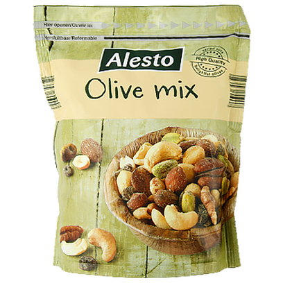Горішки Алесто оливковий мікс Alesto Mix olive mix 200g 30шт/ящ (Код : 00-00010322)
Горішки Алесто оливковий мікс Alesto Mix olive mix 200g 30шт/ящ (Код : 00-00010322)