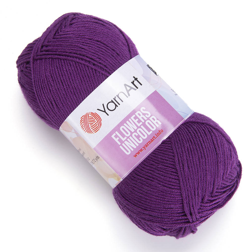 YarnArt Flowers Unicolor (ЯрнАрт Фловерс Униколор) № 749 фиолетовый (Пряжа коттон, нитки для вязания)
YarnArt Flowers Unicolor (ЯрнАрт Фловерс Униколор) № 749 фиолетовый (Пряжа коттон, нитки для вязания)