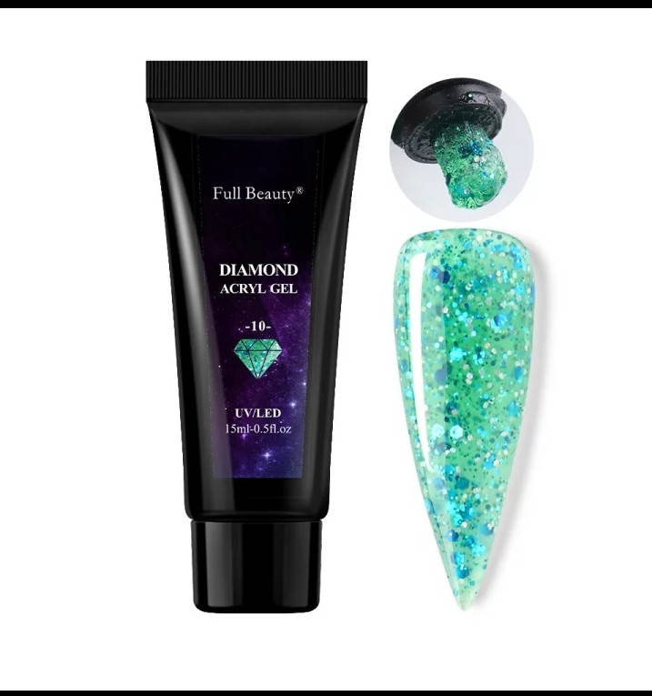 Full Beauty Полигель с шиммером Акрил гель, акригель для наращивания и укрепление ногтей с блестками 15мл
Full Beauty Полигель с шиммером Акрил гель, акригель для наращивания и укрепление ногтей с блестками 15мл