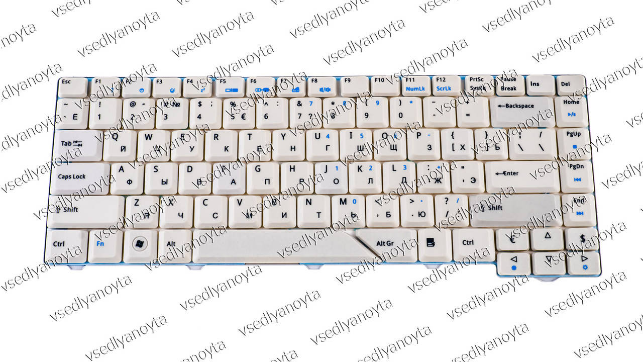 Клавиатура ACER Aspire 5720 5720G 5720Z 5720ZG 5730 5730G 5730Z 5730ZG 5900 5910 5920 5920G 5924 5930 5950, Белый 
Клавиатура ACER Aspire 5720 5720G 5720Z 5720ZG 5730 5730G 5730Z 5730ZG 5900 5910 5920 5920G 5924 5930 5950, Белый