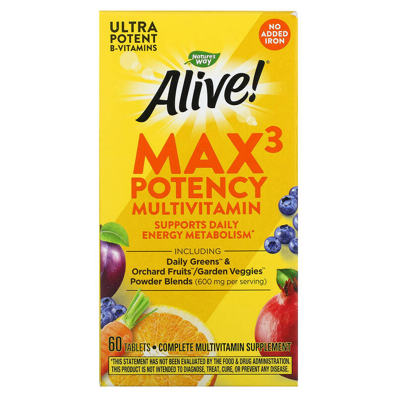 Мультивитамины для мужчин и женщин Nature's Way "Alive! Max3 Daily Multi-Vitamin" без железа (60 таблеток)
Мультивитамины для мужчин и женщин Nature's Way "Alive! Max3 Daily Multi-Vitamin" без железа (60 таблеток)