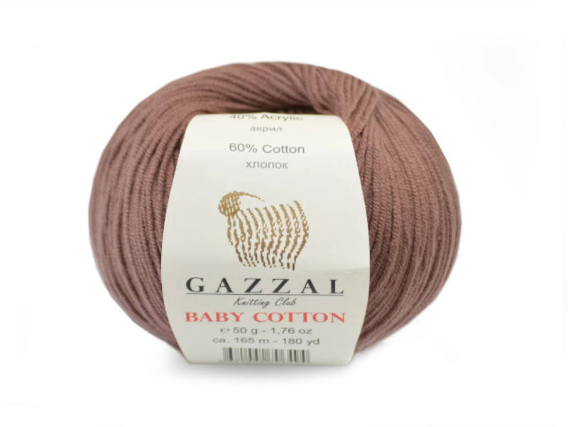 Gazzal Baby Cotton, Молочный шоколад №3455, Коричневый
Gazzal Baby Cotton, Молочный шоколад №3455, Коричневый