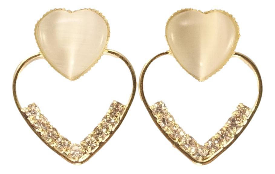 Серьги Xuping Позолота 14K гвоздики (пусеты) "Сердечки с перламутровым камнем и цирконием"
Серьги Xuping Позолота 14K гвоздики (пусеты) "Сердечки с перламутровым камнем и цирконием"