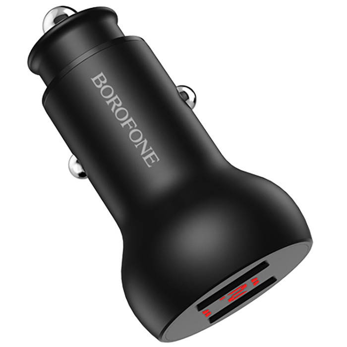 Автомобильная зарядка для телефона 2 USB с экраном 12-24V BOROFONE BZ9 Black 
Автомобильная зарядка для телефона 2 USB с экраном 12-24V BOROFONE BZ9 Black