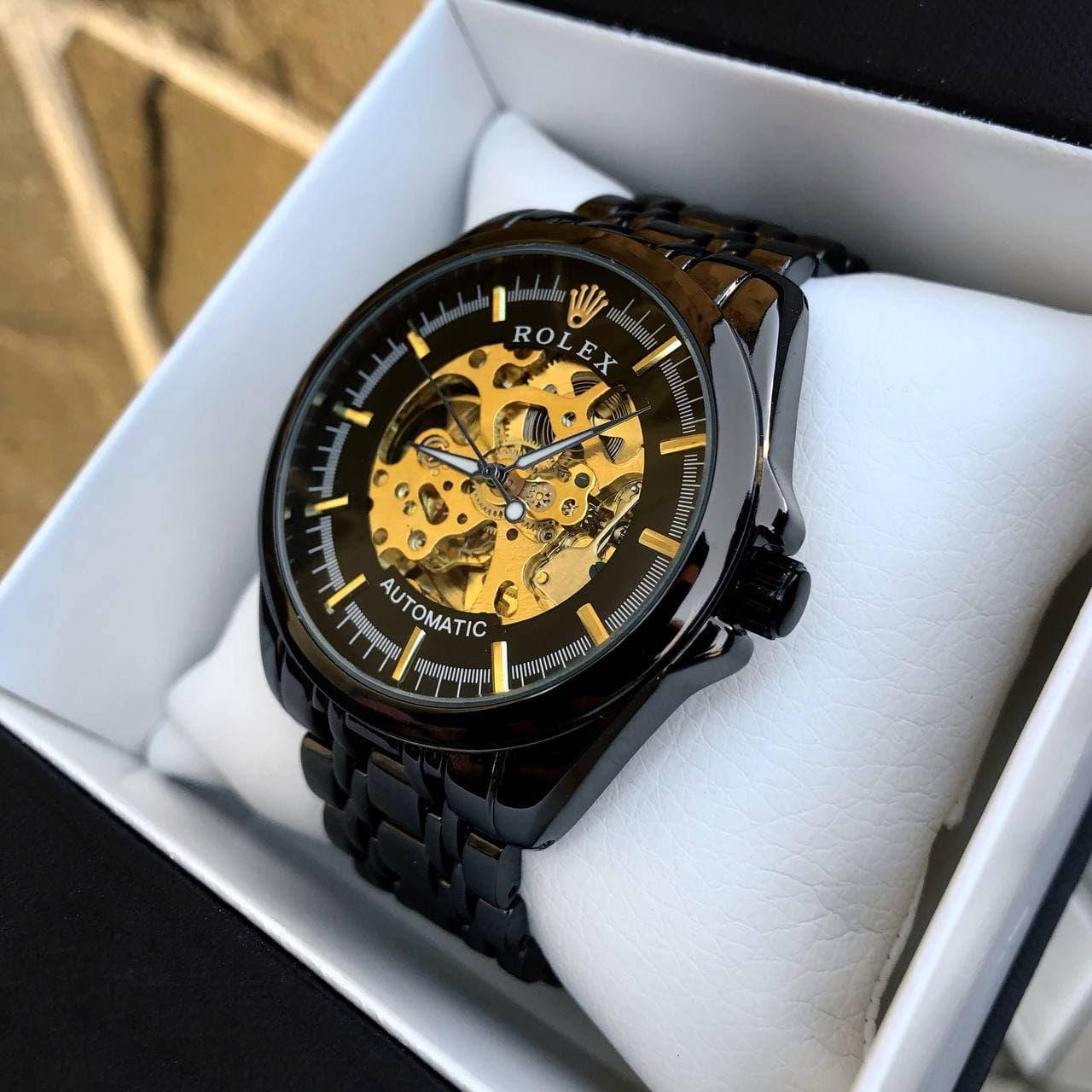 Мужские черные механические наручные часы Rolex / Ролекс
Мужские черные механические наручные часы Rolex / Ролекс