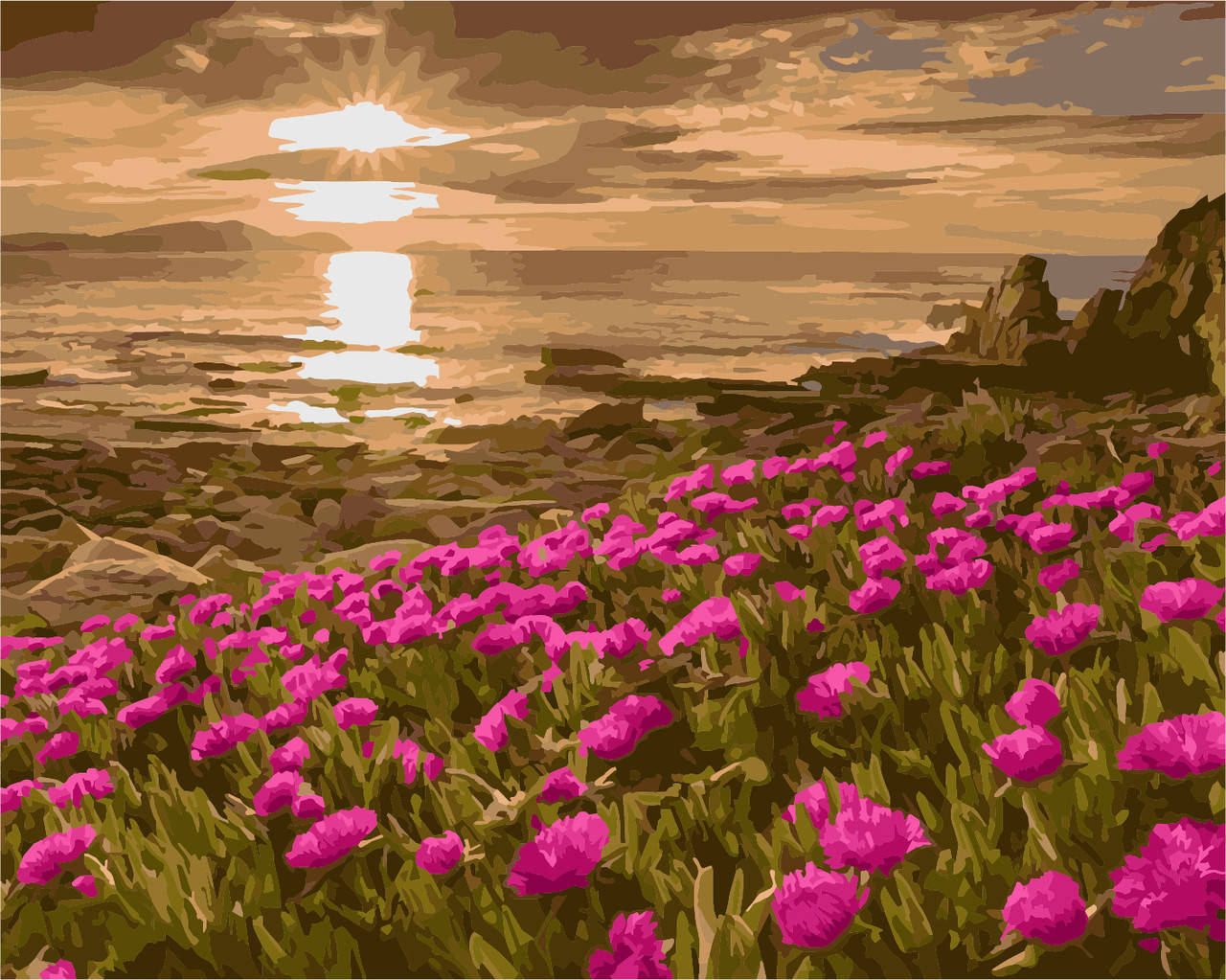 Картина по номерам ArtStory Красивый закат 40*50см 
Картина по номерам ArtStory Красивый закат 40*50см