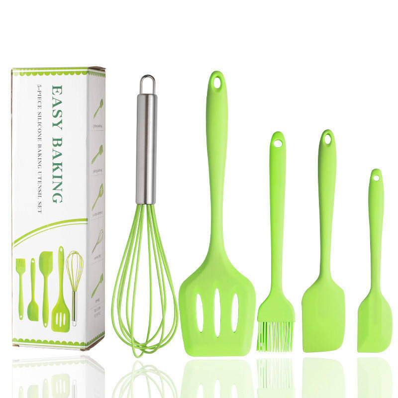 Силиконовый кухонный набор из 5 предметов Easy Baking. Силиконовые лопатки, венчик, кисточка.
Силиконовый кухонный набор из 5 предметов Easy Baking. Силиконовые лопатки, венчик, кисточка.