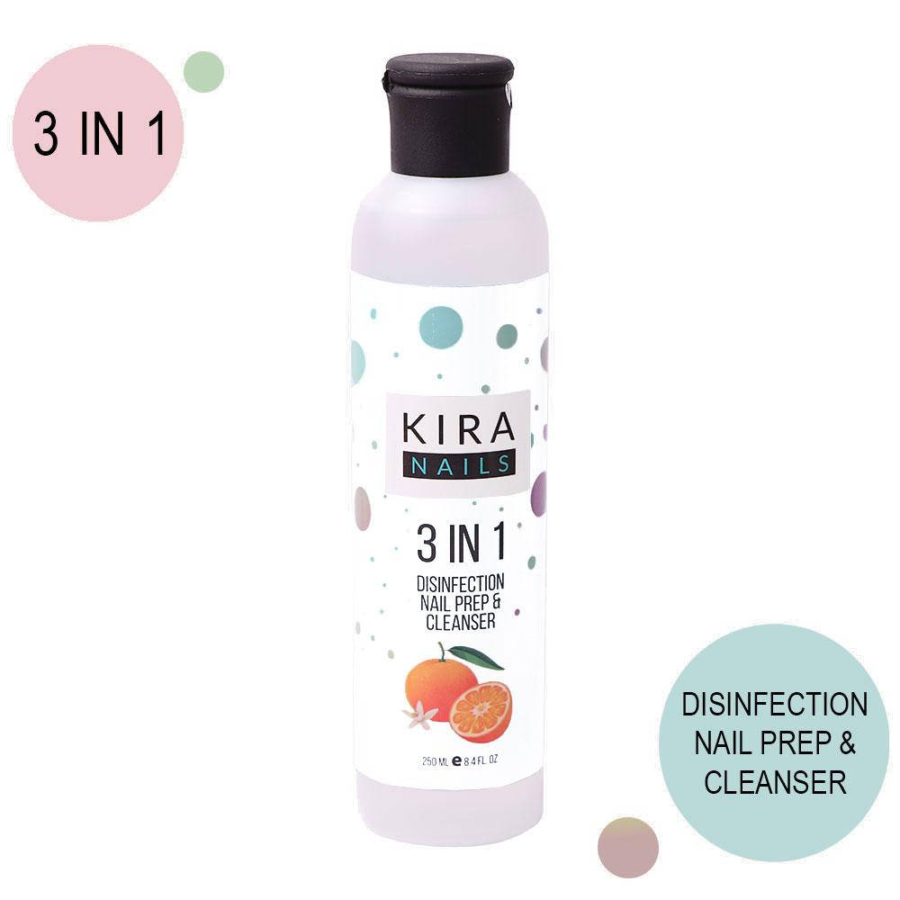 Kira Nails 3 in 1 - средство для снятия липкого слоя, дезинфекции и обезжиривания, 250 мл
Kira Nails 3 in 1 - средство для снятия липкого слоя, дезинфекции и обезжиривания, 250 мл