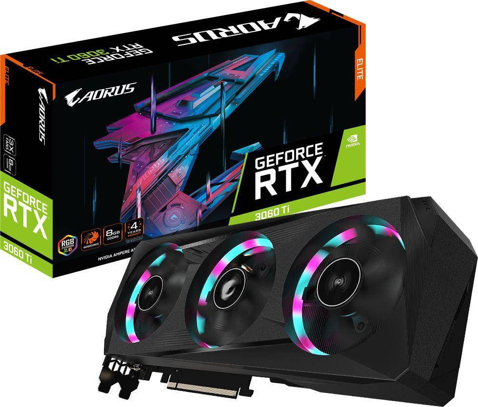Видеокарта GIGABYTE AORUS GeForce RTX 3060 Ti ELITE 8G rev. 2.0 (GV-N306TAORUS E-8GD rev. 2.0)
Видеокарта GIGABYTE AORUS GeForce RTX 3060 Ti ELITE 8G rev. 2.0 (GV-N306TAORUS E-8GD rev. 2.0)