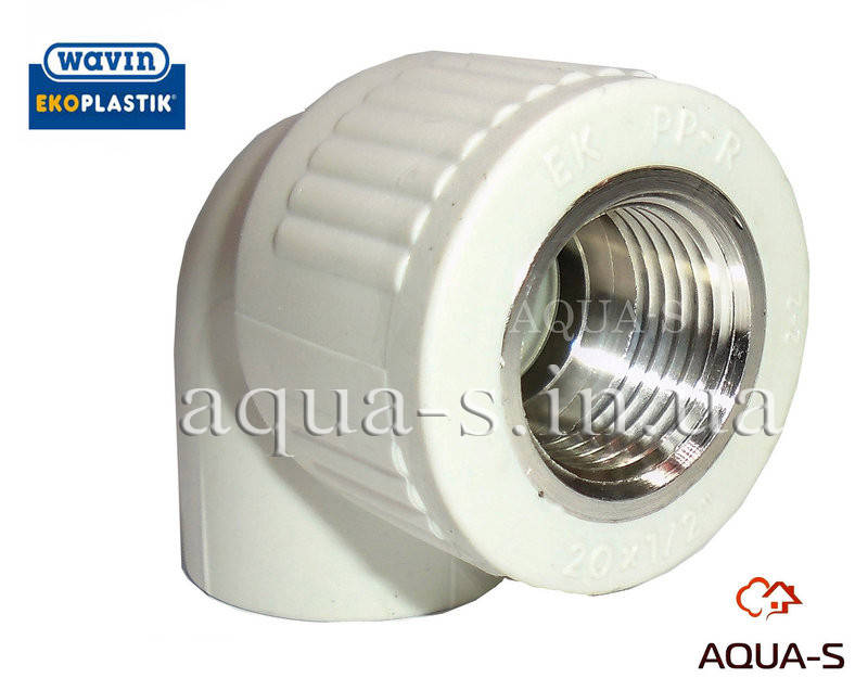 Угольник переходной Wavin EkoPlastik DN 20x1/2" с переходом на внутреннюю резьбу (Чехия), Серый
Угольник переходной Wavin EkoPlastik DN 20x1/2" с переходом на внутреннюю резьбу (Чехия), Серый