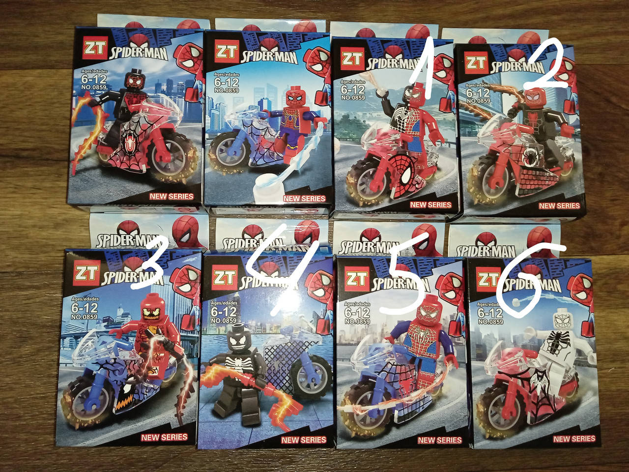 Конструктор Спайдермен на мотоцикле, Разные цвета 
Конструктор Спайдермен на мотоцикле, Разные цвета