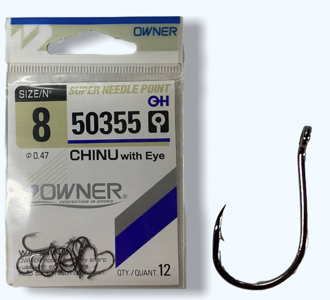 Крючки OWNER 50355 CHINU wiht Eye 8 
Крючки OWNER 50355 CHINU wiht Eye 8