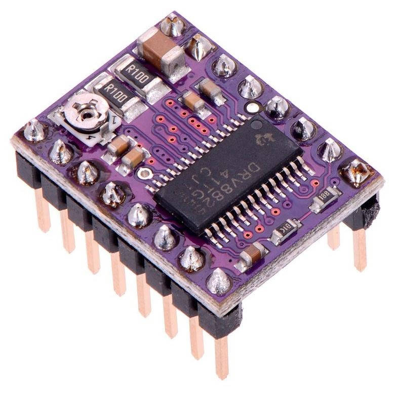 Модуль DRV8825, контроллер шагового двигателя
Модуль DRV8825, контроллер шагового двигателя