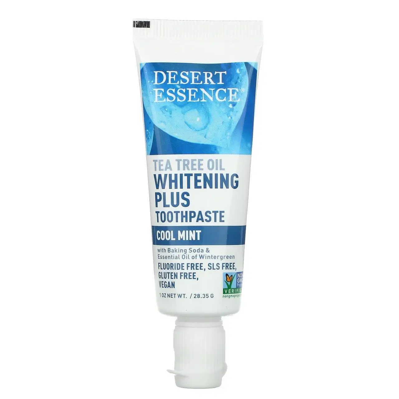 Desert Essence, Отбеливающая зубная паста с маслом чайного дерева, мята, 28,35 г (1 унция)
Desert Essence, Отбеливающая зубная паста с маслом чайного дерева, мята, 28,35 г (1 унция)