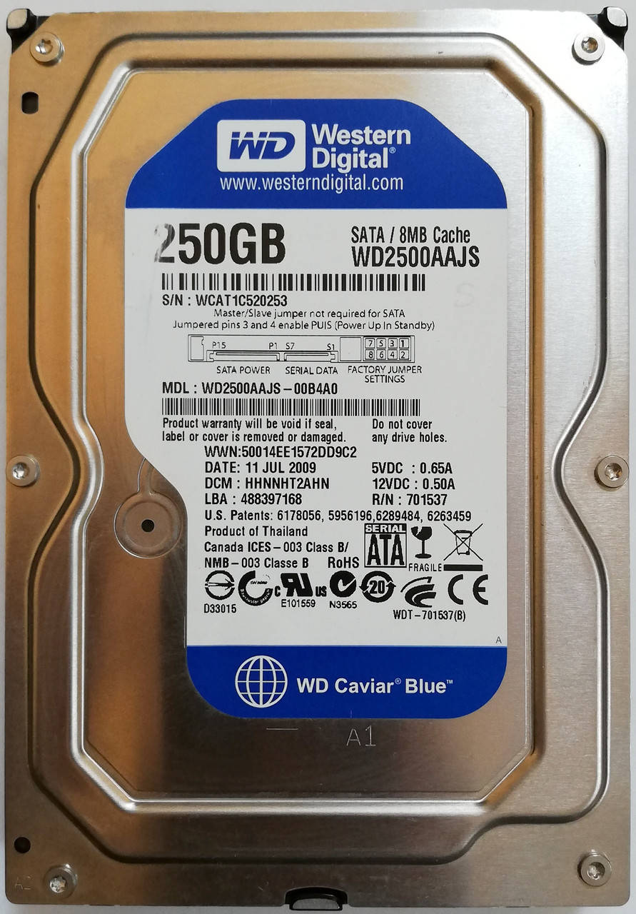 Жесткий диск для компьютера Western Digital Caviar Blue 250GB 3.5" 8MB 7200rpm 3Gb/s (WD2500AAJS) SATAII Б/У
Жесткий диск для компьютера Western Digital Caviar Blue 250GB 3.5" 8MB 7200rpm 3Gb/s (WD2500AAJS) SATAII Б/У