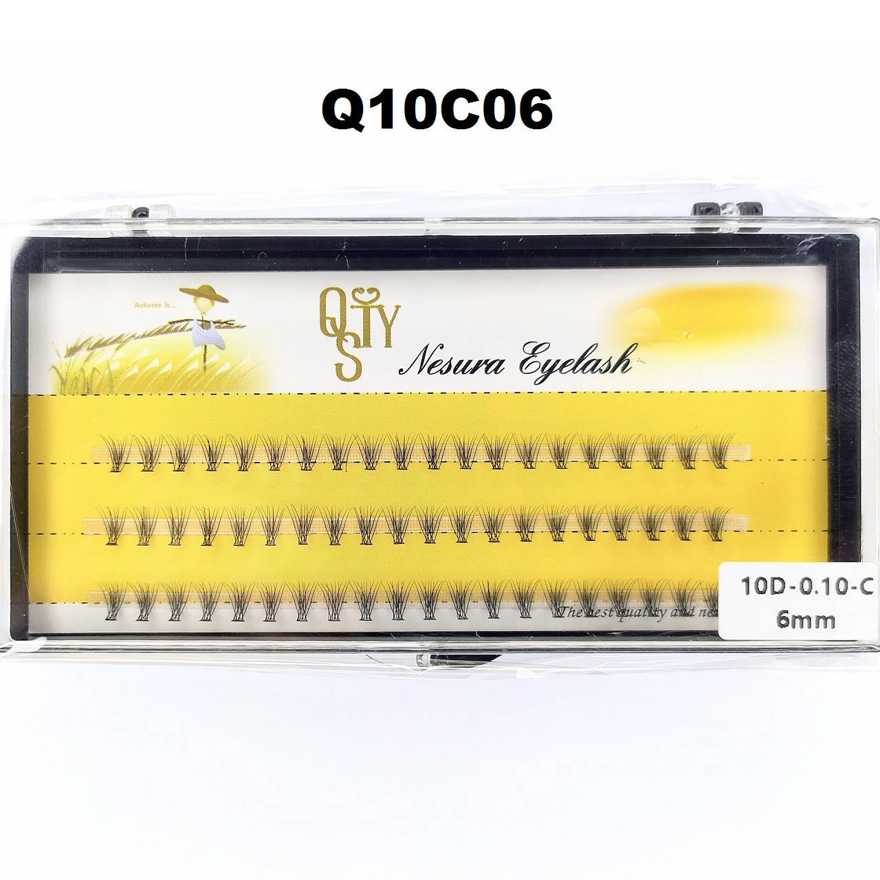 Ресницы QSTY Nesura Eyelash 10D, 6 мм, изгиб C, 0,10, 60 пучков Несура пучковые ресницы, реснички, Черный
Ресницы QSTY Nesura Eyelash 10D, 6 мм, изгиб C, 0,10, 60 пучков Несура пучковые ресницы, реснички, Черный