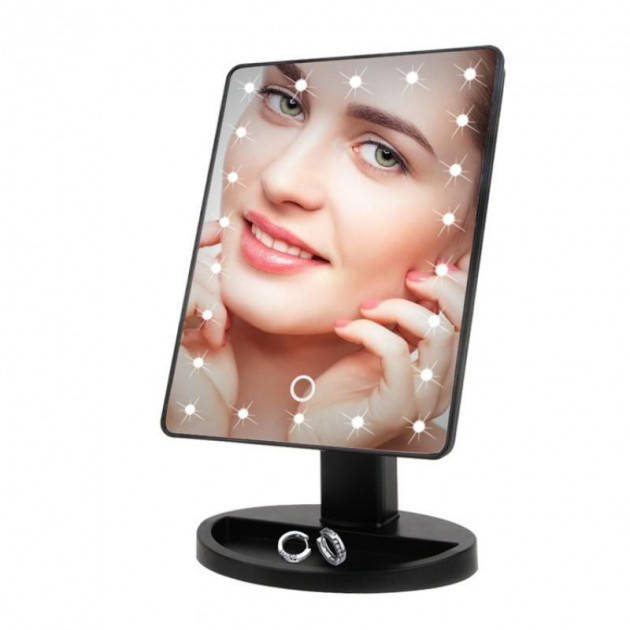 Косметическое зеркало для макияжа настольное с Led подсветкой сенсорное 22 LED Large Mirror Черное YLW
Косметическое зеркало для макияжа настольное с Led подсветкой сенсорное 22 LED Large Mirror Черное YLW
