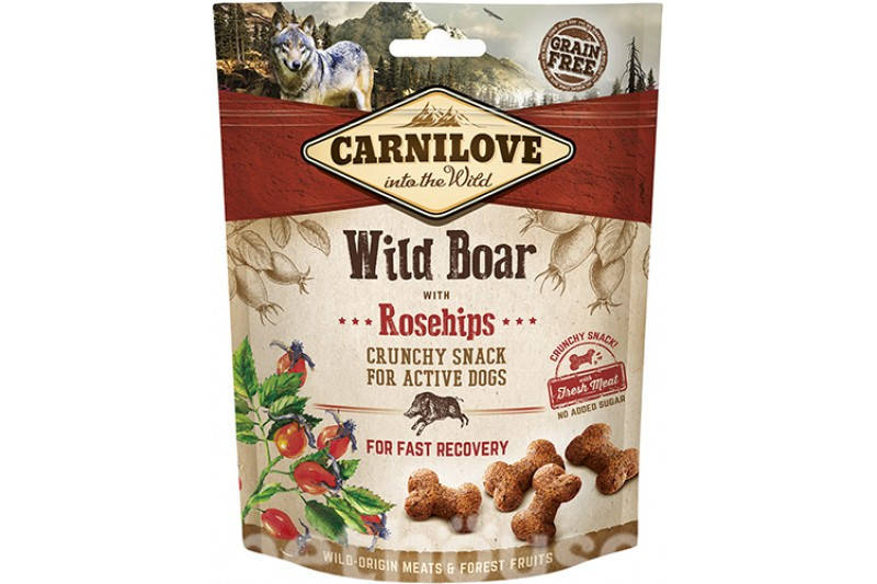 Лакомство для собак Carnilove Dog Crunchy Snack с диким кабаном и шиповником 200гр (Wild Boar With Rosehips)
Лакомство для собак Carnilove Dog Crunchy Snack с диким кабаном и шиповником 200гр (Wild Boar With Rosehips)