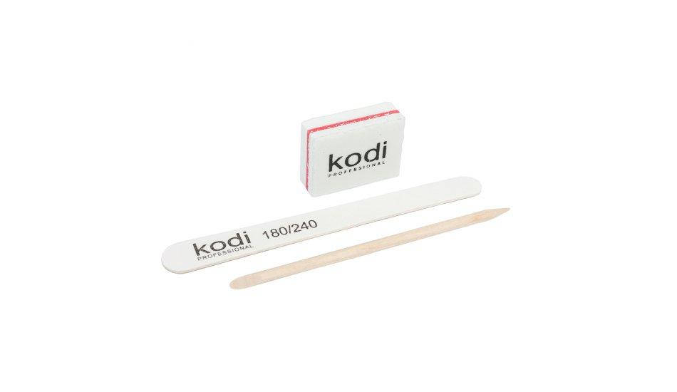 Kodi Набор одноразовый БЕЛЫЙ (пилочка120/120, баф 120/120,апельсиновая палочка) для маникюра
Kodi Набор одноразовый БЕЛЫЙ (пилочка120/120, баф 120/120,апельсиновая палочка) для маникюра